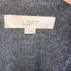 Loft cozy gray elevated basic minimalist drape  M cardigan thumbnail 3