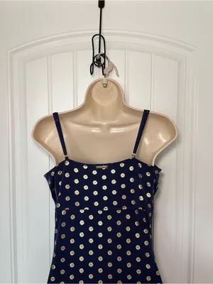 Michael Michael Kors Small Navy Gold Foiled Medallion Prints V Neck Maxi Dress thumbnail 8