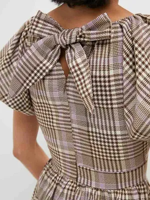 Anthropologie EN SAISON Brown Taupe Lavender Charleigh Maxi Dress thumbnail 8