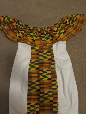 Off shoulder kente midi dress Multiple Size M thumbnail 3