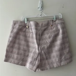 LOFT Button‎ Tab Riviera Shorts with 4 Inch Inseam Red and White thumbnail 4