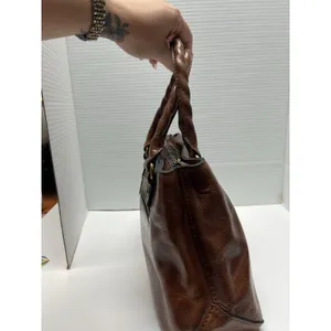 Patricia Nash Heritage‎ Angela Double-Compartment Leather Satchel Handbag thumbnail 5