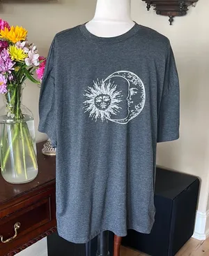 Comfy Oversized Boyfriend Tee Dark Gray Size XL thumbnail 1