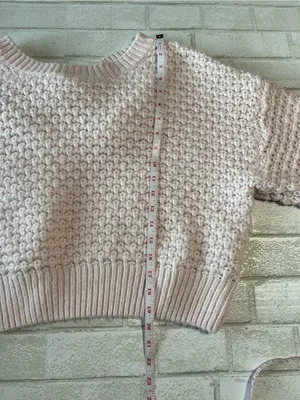 Altar'd State Pale Pink Cozy Crewneck Sweater Size Small thumbnail 6