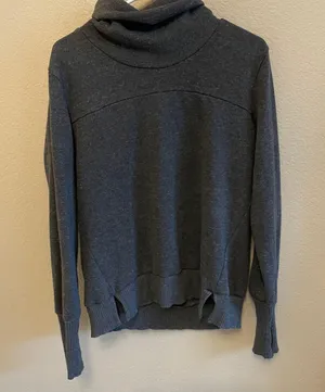 Mock Neck Grey Sweater Size M thumbnail 1