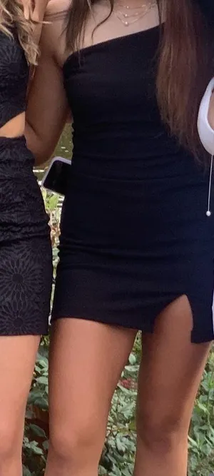 One Shoulder Black Mini Dress thumbnail 1