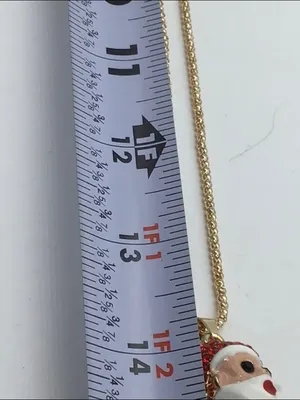 Red Crystal Santa Claus Christmas Necklace thumbnail 8