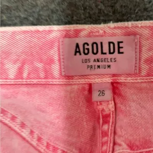 AGOLDE Dee Super High Rise Pink Potion Cut Off‎ Jean Shorts size 26 thumbnail 8