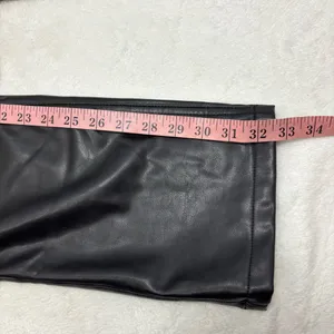Abercrombie‎ & Fitch 90's Straight Ultra High Rise Faux Leather Black Pants 26 thumbnail 8