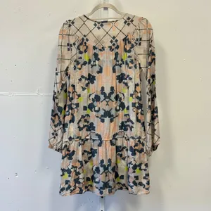 Sam & Lavi Los Angeles Geometric Pixel Print Mini Dress Long Sleeve XS Boho thumbnail 2