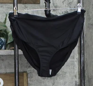 NWT Anne Cole Womens High Rise Ruched Foldover Bikini Swim Bottom Black 2XL thumbnail 1