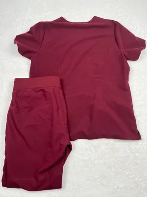 Figs Set Burgundy Casma Scrub Top Zamora Joggers L thumbnail 4
