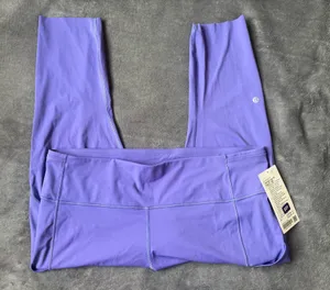 Lululemon Fast and Free High-Rise Crop 23" Size 18 - Charged Indigo thumbnail 1