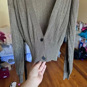 NWT ZARA Metallic Thread Knit Cardigan Sz Medium‎ Bloggers Favorite 9974/104/303 thumbnail 10