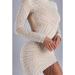 New Womens Quorae Phoebe Rhinestone Pearls Cocktail Evening Statement Dress 2X thumbnail 5