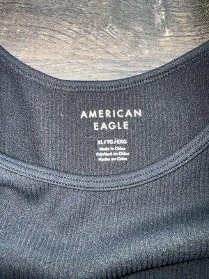 American Eagle Bodysuit Short Sleeve Black thumbnail 3