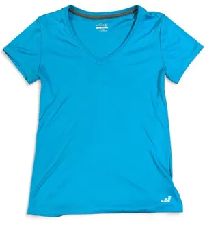 bcg Women's Bright Blue V-Neck Short Sleeve Athletic Tee thumbnail 1