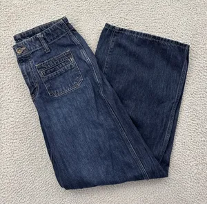 Old Navy High Rise Baggy Wide Leg Jeans Y2K Skater Retro Women's 2 x 29 thumbnail 1