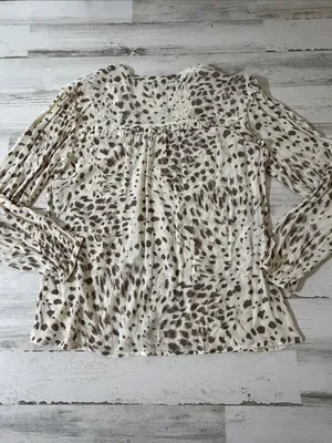 Rails Lydia Puma Animal Print Blouse Size XL thumbnail 7
