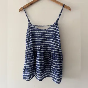 Roxy Juniors Blue and White Stripe Summer Beach Dress Cover‎ Up thumbnail 2