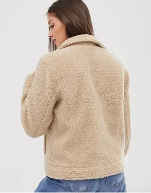 Hollister Teddy Bear Sherpa Trucker Jacket thumbnail 3
