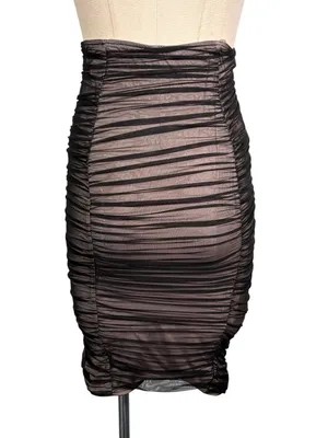 House of CB Leonela Ruched Mesh Skirt Size Small thumbnail 4