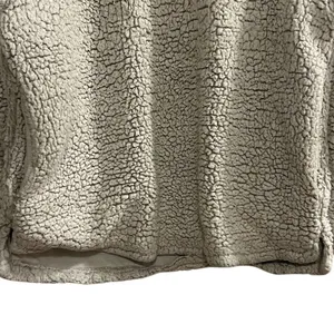 Elodie Women's Gray Sherpa Fleece 1/4 Zip Pullover‎ Jacket L thumbnail 5