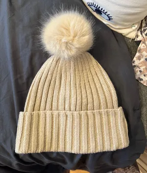 Fluffy Pom Pom Beanie thumbnail 2