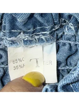 Blue Smocked Large Denim Romper thumbnail 8