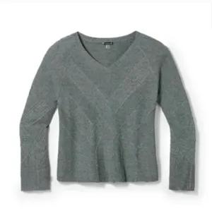 Smartwool Textured Knit V-Neck Sweater Size Medium thumbnail 8