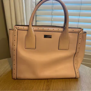 Fabulous Kate Spade New York Posy Pink Gold Studded Leather Satchel Shoulder Bag thumbnail 3