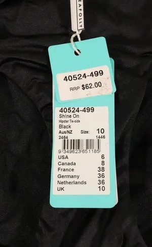 NWT Shine on Hipster Tie-Side Bottoms in Black thumbnail 8