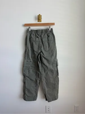 Abercrombie Baggy Cargo Pull On Pants Olive Green XXS Short thumbnail 8