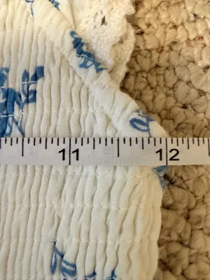 Kirious‎ LA Blue Floral Smocked Peplum Tank Cottage Summer Top M thumbnail 7