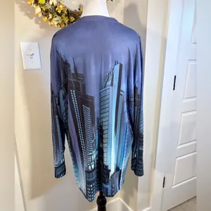 DOLLS KILL x DC Batman Symbol Gotham City Comic Long Sleeve Shirt ~Small💛 thumbnail 8