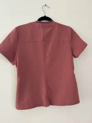 Figs Oran Scrub Top Womens S Pink Short Sleeve Pockets thumbnail 5