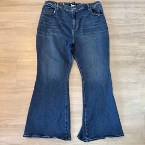 Abercrombie & Fitch curve love high rise flare jeans NWOT plus size 24 short thumbnail 2