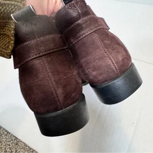 Ariat Brown Suede Leather Ankle Boots Womens 6 Fall Booties Western Boho Comfort thumbnail 6