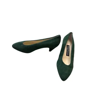 Evan Picone women’s green leather suede heels shoes size 5M SKU 3812 thumbnail 5