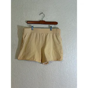 CALIA Shorts Yellow L‎ Womens Cotton Knit Lounge Activewear thumbnail 3