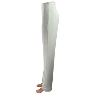 Kookai Oyster Tailored Women White High Rise Straight Leg Trousers Pants Size 34 thumbnail 2