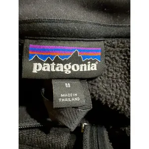 Patagonia Inkling Embroidered Quarter Zip‎ Fleece Pullover Black Women's Size M thumbnail 6