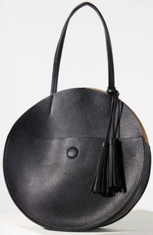 Anthropologie Remi/Reid Vegan Leather Allison Circle Bag in a Bag Stripe Handbag thumbnail 1