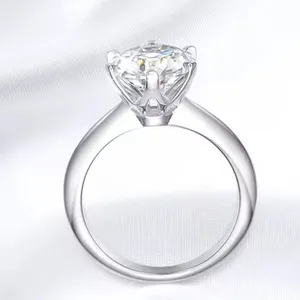 Boutique 2 Carat Platinum Solitaire Simulated‎ Diamond Engagement Wedding Ring, 8 thumbnail 14