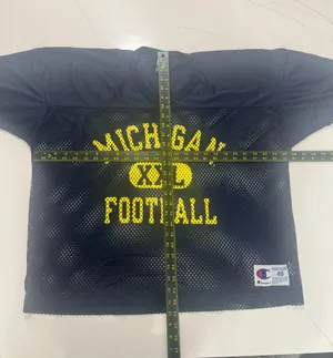 Vintage 90s Michigan Wolverines Football Champion Mesh Jersey XL 48 NCAA thumbnail 4