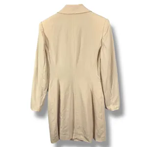 Vintage INC Beige Double Breasted Pure New Wool Trench Coat Size 10, Leopard thumbnail 2