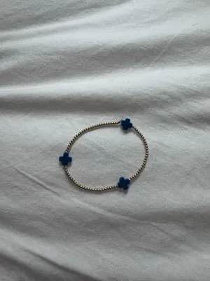 ENewton Signature Cross Gold Pattern 2mm Bead Bracelet thumbnail 4