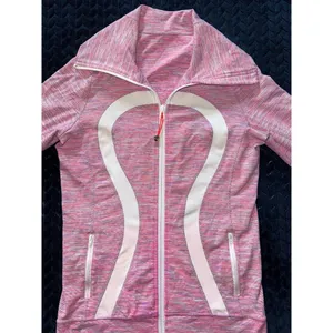 Lululemon Define Jacket Thumbholes Full Zip Athletic Pink White Size 4 thumbnail 2