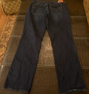 LEVIS 505 Jean Womens Sz 12 Straight Leg Mid Rise Dark Wash Stretch Denim 31x32 thumbnail 8