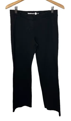 BETABRAND Women's Wide Leg Yoga Work Pant Faux Pockets Black Medium thumbnail 1